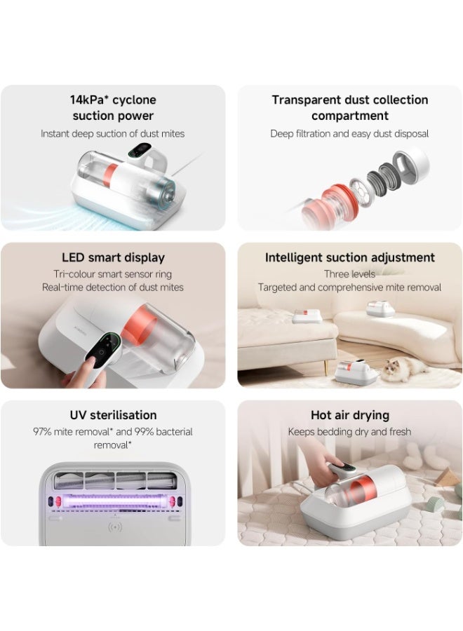Mii Dust Mite Vacuum Cleaner Pro – Powerful 14kPa Suction, UV Sterilization, HEPA Filtration, Hot air drying, Ideal for Mattresses, Sofas & Bedding - Image 5